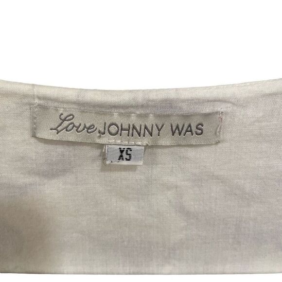 Love Johnny Was Womens Linen Silk Shift Dress XS Pullover Cap Sleeve Minimalist - Picture 4 of 5